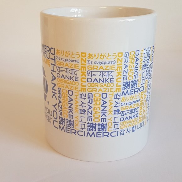 Set of 2 Vintage NAPA Autoparts Promotional Mugs Teacups "Thank You" Languages - Picture 10 of 13